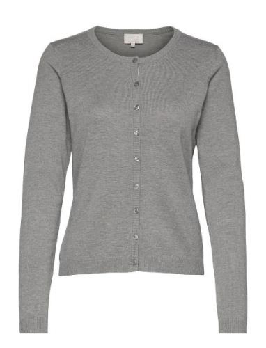 New Laura Cardigan Tops Knitwear Cardigans Grey Minus