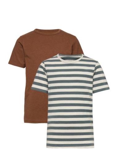 Basic 32 -T-Shirt Ss Tops T-shirts Short-sleeved Brown Minymo