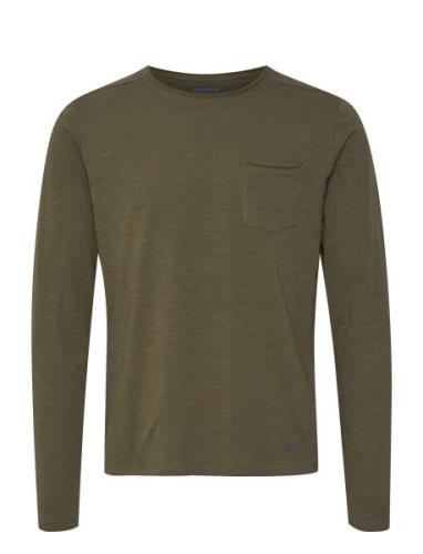 Bhnicolai Tee L.s. Tops T-shirts Long-sleeved Khaki Green Blend