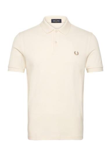 The Fred Perry Shirt Tops Polos Short-sleeved Cream Fred Perry