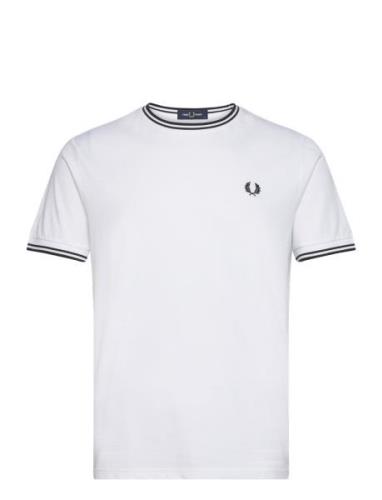Twin Tipped T-Shirt Designers T-shirts Short-sleeved White Fred Perry