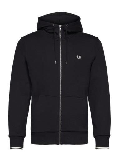 Hooded Zip Sweatshirt Tops Sweat-shirts & Hoodies Hoodies Navy Fred Pe...