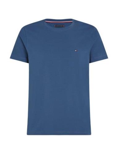 Stretch Slim Fit Tee Tops T-shirts Short-sleeved Blue Tommy Hilfiger
