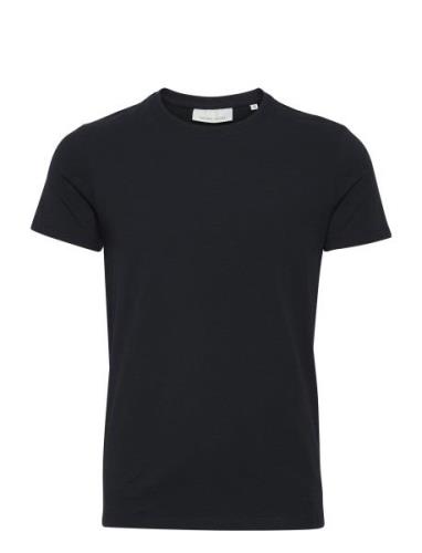 Cfdavide Crew Neck Tee Tops T-shirts Short-sleeved Black Casual Friday