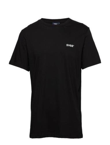 Svea R Small Chest Logo T-Shirt Tops T-shirts Short-sleeved Black Svea