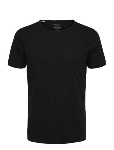 Slhmorgan Ss O-Neck Tee Noos Tops T-shirts Short-sleeved Black Selecte...