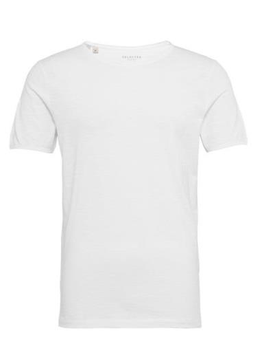 Slhmorgan Ss O-Neck Tee Noos Tops T-shirts Short-sleeved White Selecte...
