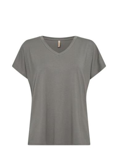 Sc-Marica Tops T-shirts & Tops Short-sleeved Grey Soyaconcept