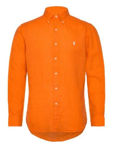 Custom Fit Linen Shirt Tops Shirts Casual Orange Polo Ralph Lauren