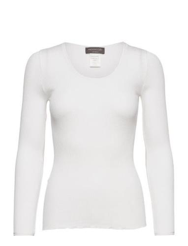 Silk T-Shirt Tops T-shirts & Tops Long-sleeved White Rosemunde