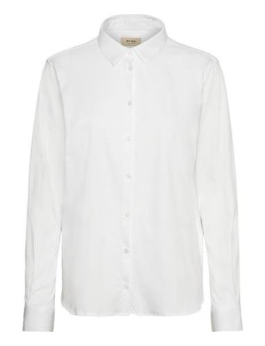 Mmtina Jersey Shirt Tops Shirts Long-sleeved White MOS MOSH