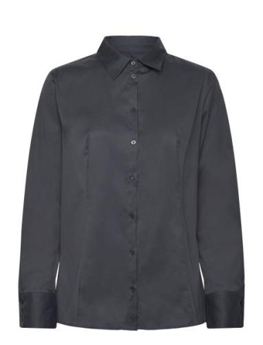 The Fitted Shirt Tops Shirts Long-sleeved Navy HUGO