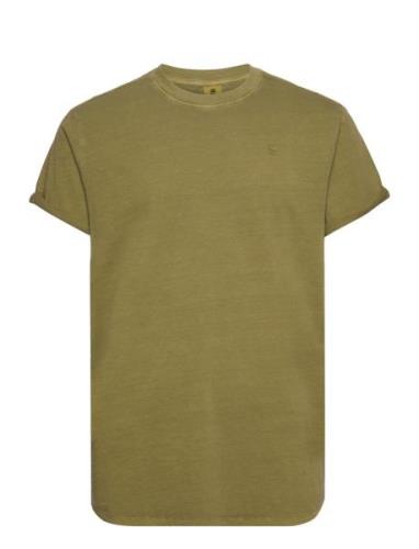 Lash R T S\S Tops T-shirts Short-sleeved Khaki Green G-Star RAW