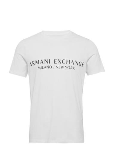 T-Shirt Tops T-shirts Short-sleeved White Armani Exchange