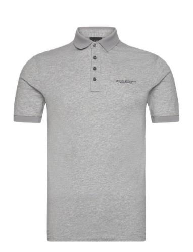 Polo Shirt Tops Polos Short-sleeved Grey Armani Exchange