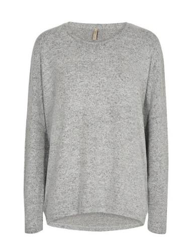 Sc-Biara Tops Knitwear Jumpers Grey Soyaconcept