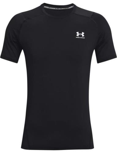 Ua Hg Armour Fitted Ss Sport T-shirts Short-sleeved Black Under Armour
