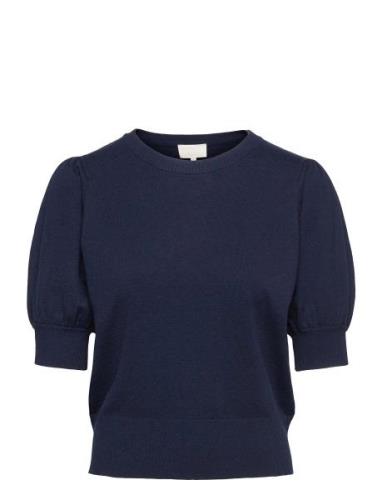 Liva Knit Tee Tops Knitwear Jumpers Navy Minus