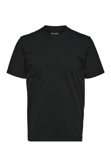Slhcolman Ss O-Neck Tee Noos Tops T-shirts Short-sleeved Black Selecte...