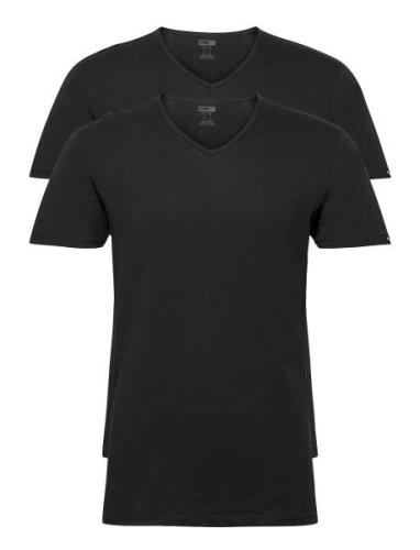 Puma Basic 2P V-Neck Sport T-shirts Short-sleeved Black PUMA