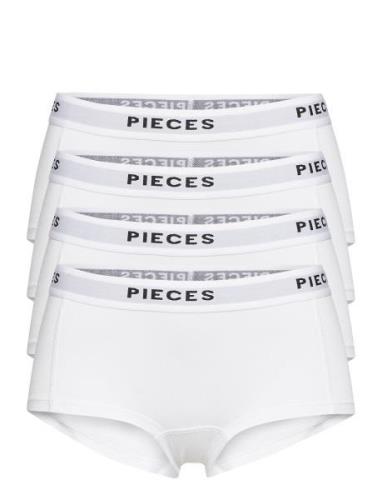 Pclogo Lady 4 Pack Solid Noos Bc Hipstertruse Undertøy White Pieces