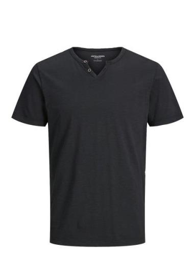 Jjesplit Neck Tee Ss Noos Tops T-shirts Short-sleeved Black Jack & J S