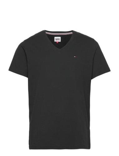 Tjm Original Jersey V Neck Tee Tops T-shirts Short-sleeved Black Tommy...