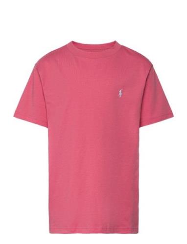 Cotton Jersey Crewneck Tee Tops T-shirts Short-sleeved Pink Ralph Laur...