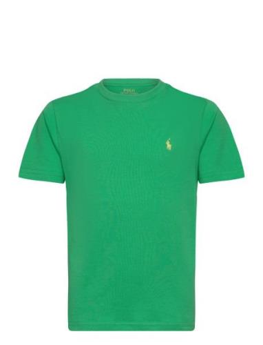 Cotton Jersey Crewneck Tee Tops T-shirts Short-sleeved Green Ralph Lau...