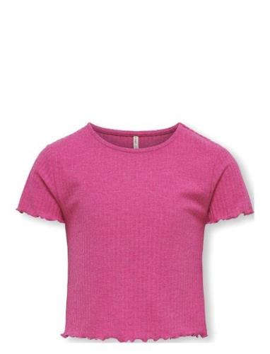 Kognella S/S O-Neck Top Noos Jrs Tops T-shirts Short-sleeved Pink Kids...