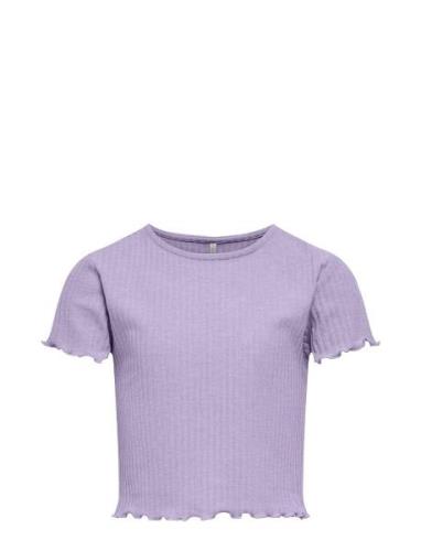 Kognella S/S O-Neck Top Noos Jrs Tops T-shirts Short-sleeved Purple Ki...