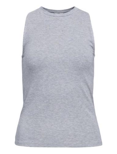 Objjamie S/L Tank Top Noos Tops T-shirts & Tops Sleeveless Grey Object