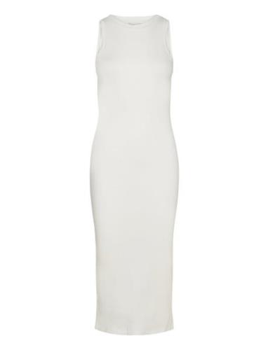 Vmlavender Sl Calf Dress Noos Knelang Kjole Cream Vero Moda