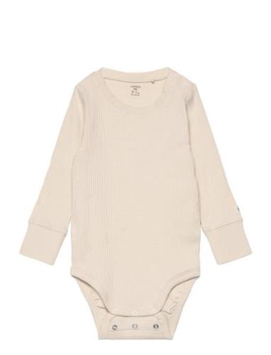 Body Basic Rib Bodies Long-sleeved Beige Lindex