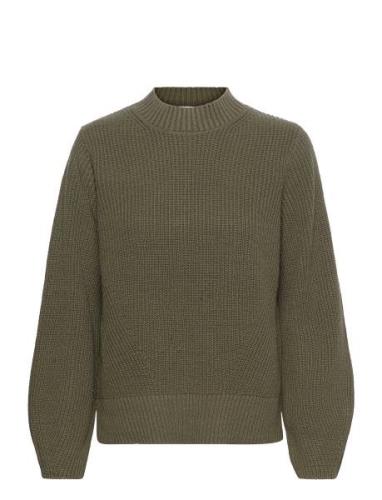 Slfleslie Ls Knit O-Neck B Tops Knitwear Jumpers Khaki Green Selected ...