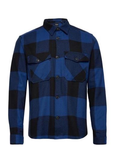 Onsmilo Life Ls Check Overshirt Tops Overshirts Blue ONLY & SONS