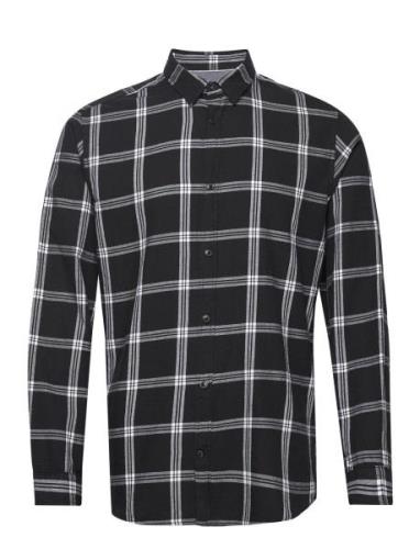 Jjegingham Twill Shirt L/S Tops Shirts Casual Black Jack & J S