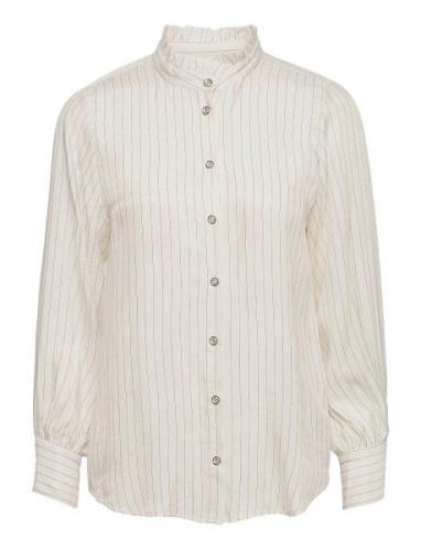 Mistykb Shirt Tops Shirts Long-sleeved White Karen By Simonsen