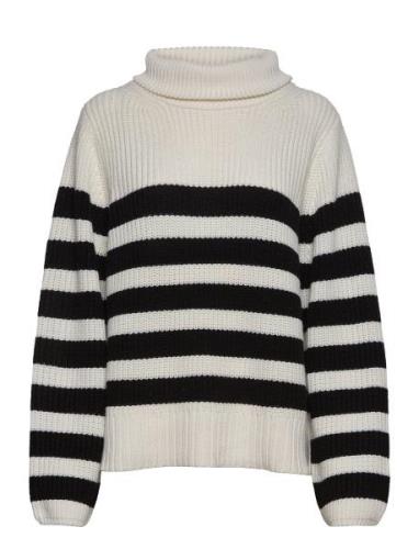 Adele Sweater Tops Knitwear Turtleneck White Stylein