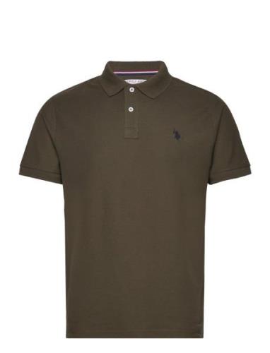 Alfred Polo Tops Polos Short-sleeved Khaki Green U.S. Polo Assn.