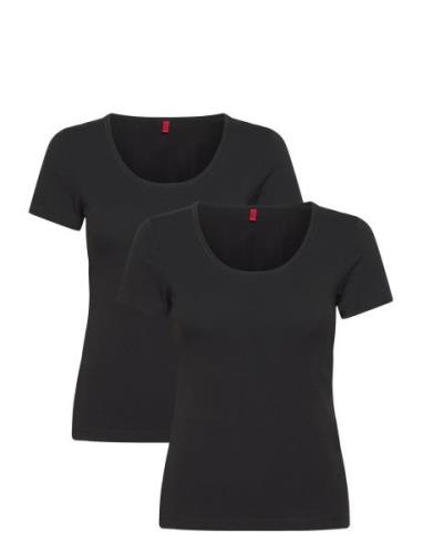 Twin T-Shirt Rn Tops T-shirts Short-sleeved Black HUGO