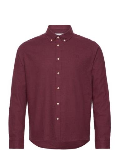 Desert Reg Shirt Tops Shirts Casual Burgundy Les Deux