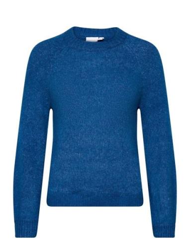 Vijamina O-Neck L/S Knit Top - Noos Tops Knitwear Jumpers Blue Vila