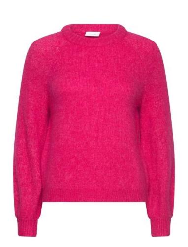 Vijamina O-Neck L/S Knit Top - Noos Tops Knitwear Jumpers Pink Vila