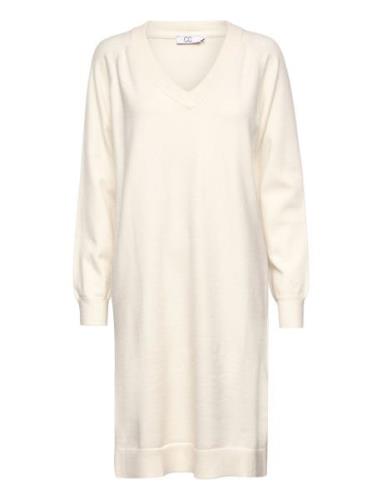 Cc Heart Clare Comfy Knit Dress Knelang Kjole Cream Coster Copenhagen