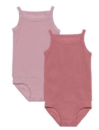 Rib Jersey 2Pack Straptop & Underpants Undertøysett Pink Copenhagen Co...