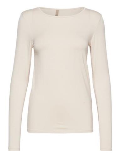 Sc-Marica Tops T-shirts & Tops Long-sleeved Cream Soyaconcept