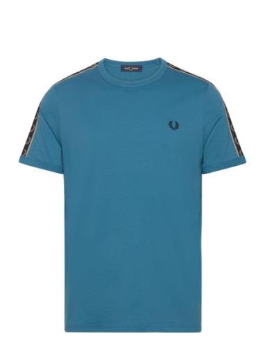 C Tape Ringer T-Shirt Tops T-shirts Short-sleeved Blue Fred Perry
