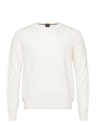 Botto-L Tops Knitwear Round Necks White BOSS