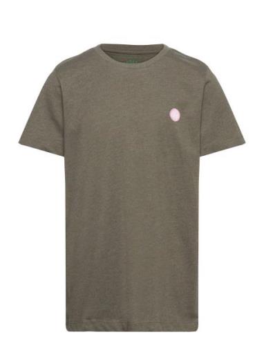Timmi Recycled Tops T-shirts Short-sleeved Khaki Green Kronstadt